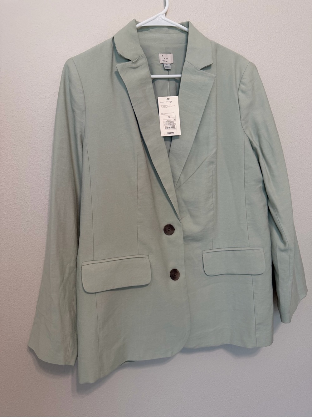 a new day Light Mint Green Blazer Jacket